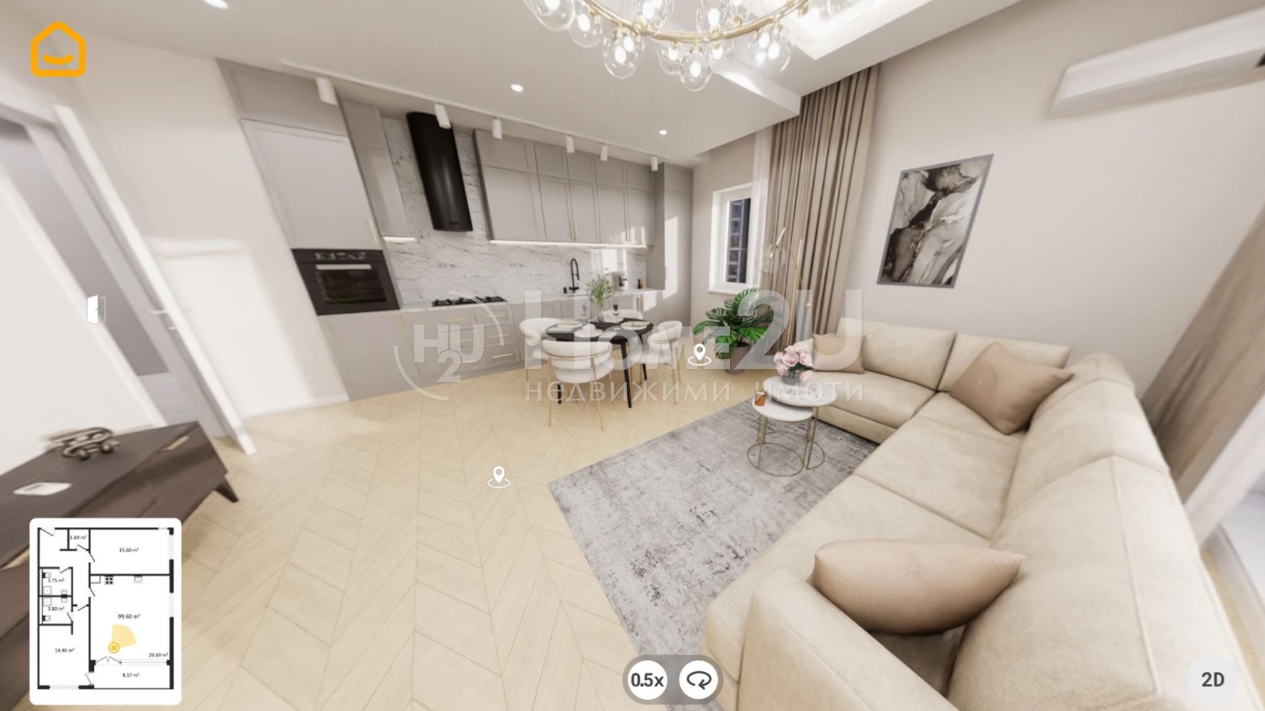 Three-room apartment – Kaisieva gradina